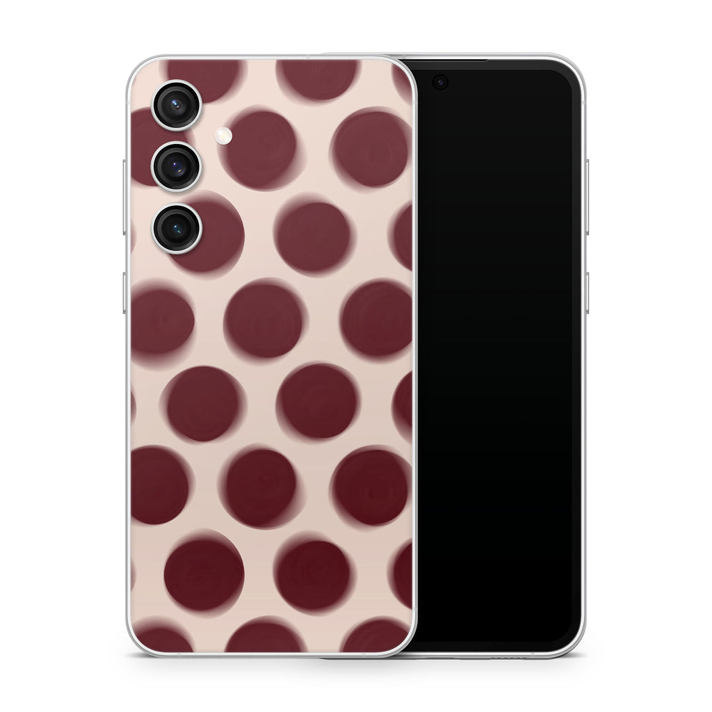 Burgundy Dot Samsung Galaxy Skin + Case