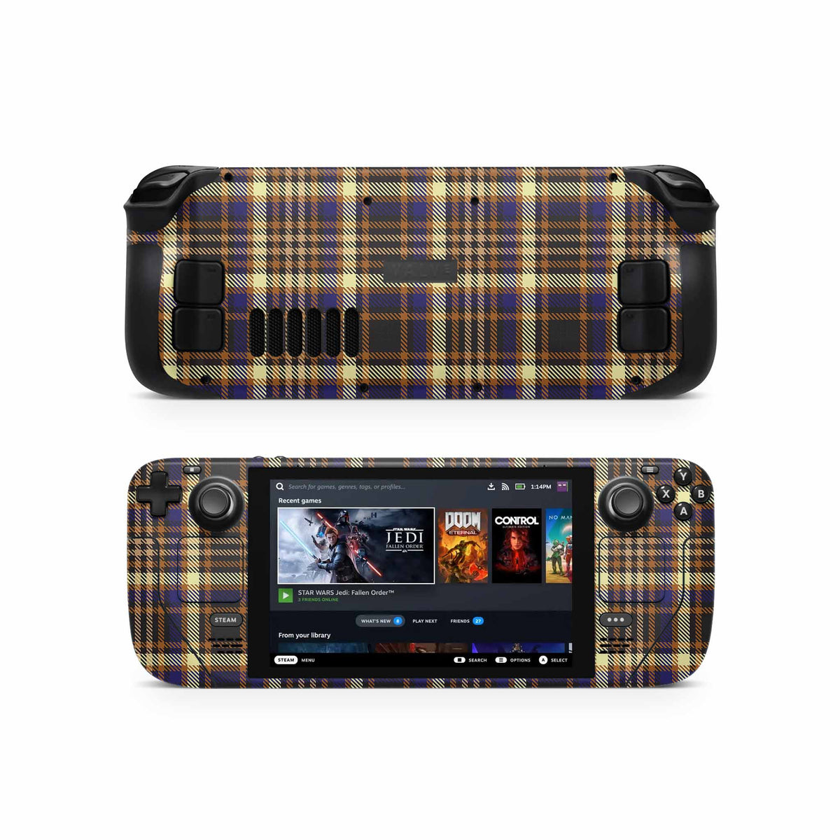 Butterscotch Plaid Steam Deck Skin