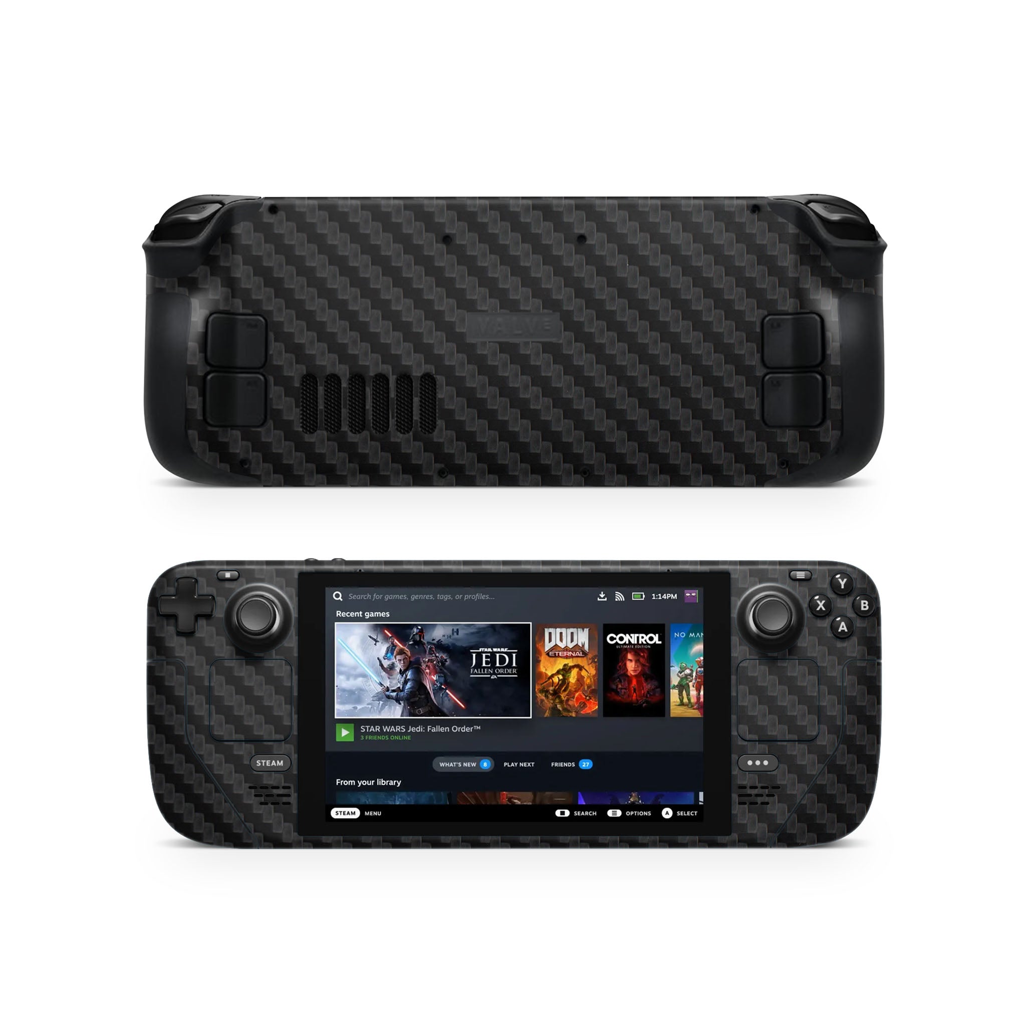 Carbon Fiber Steam Deck Skin