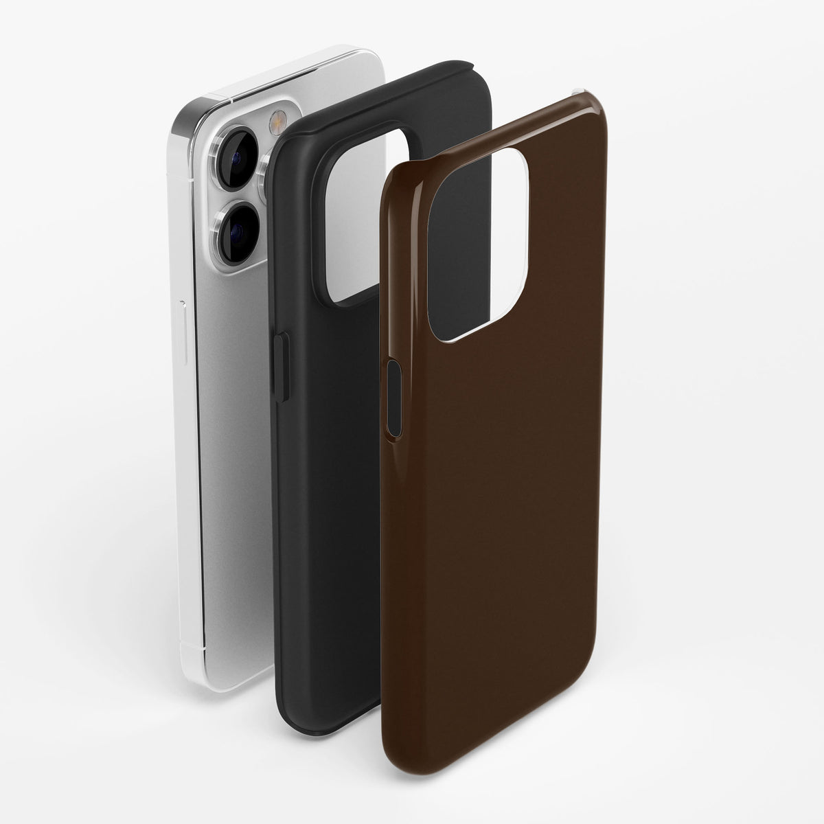 Chocolate Brown Impact iPhone Case