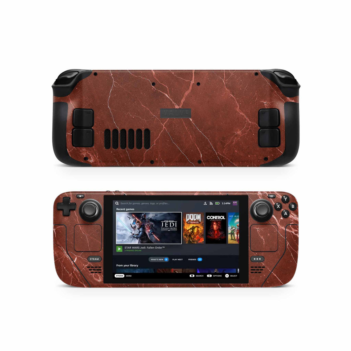 Cinnamon Marble Steam Deck Skin