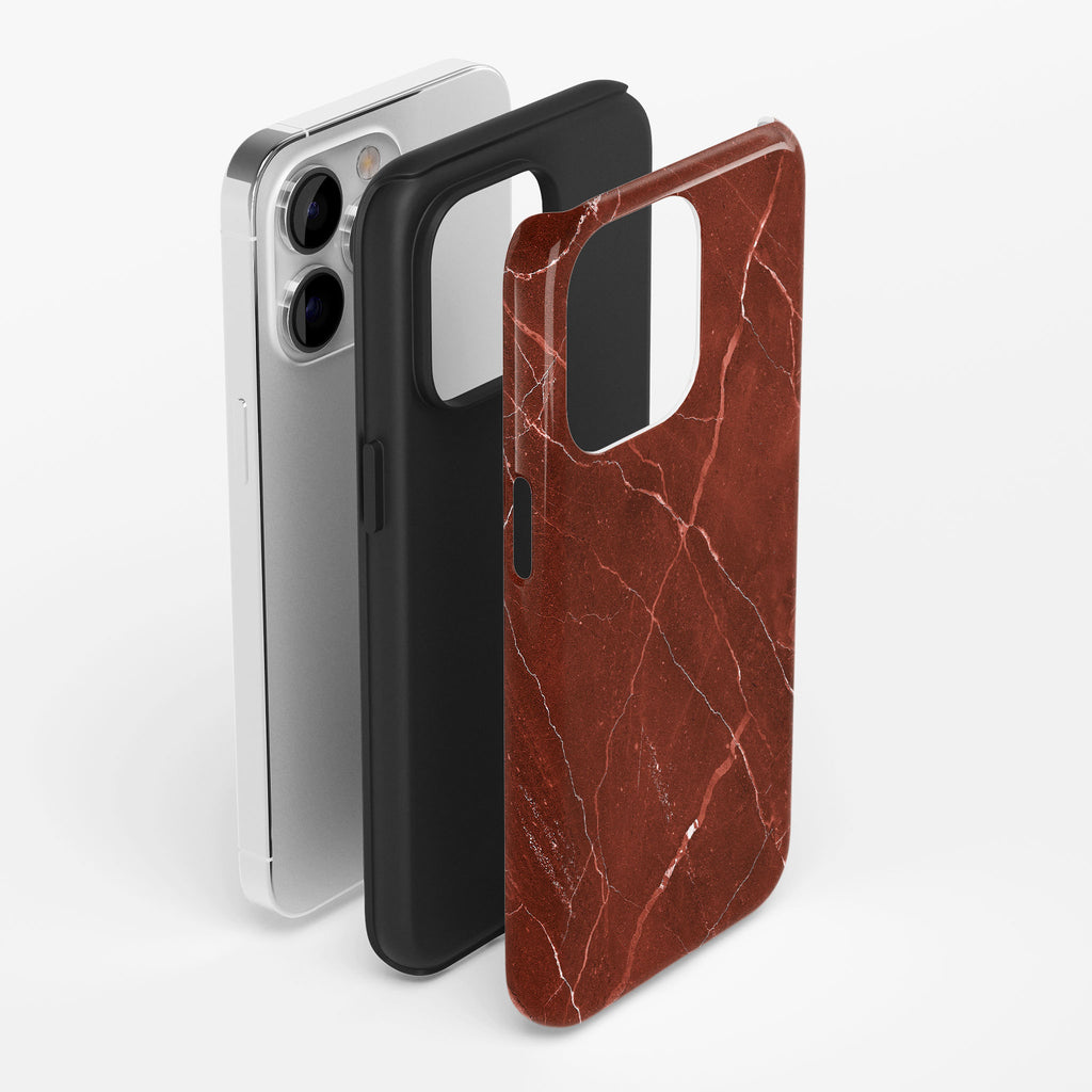 Cinnamon Marble Impact iPhone Case