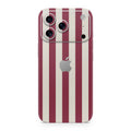 Cranberry Stripe iPhone Skin + Case