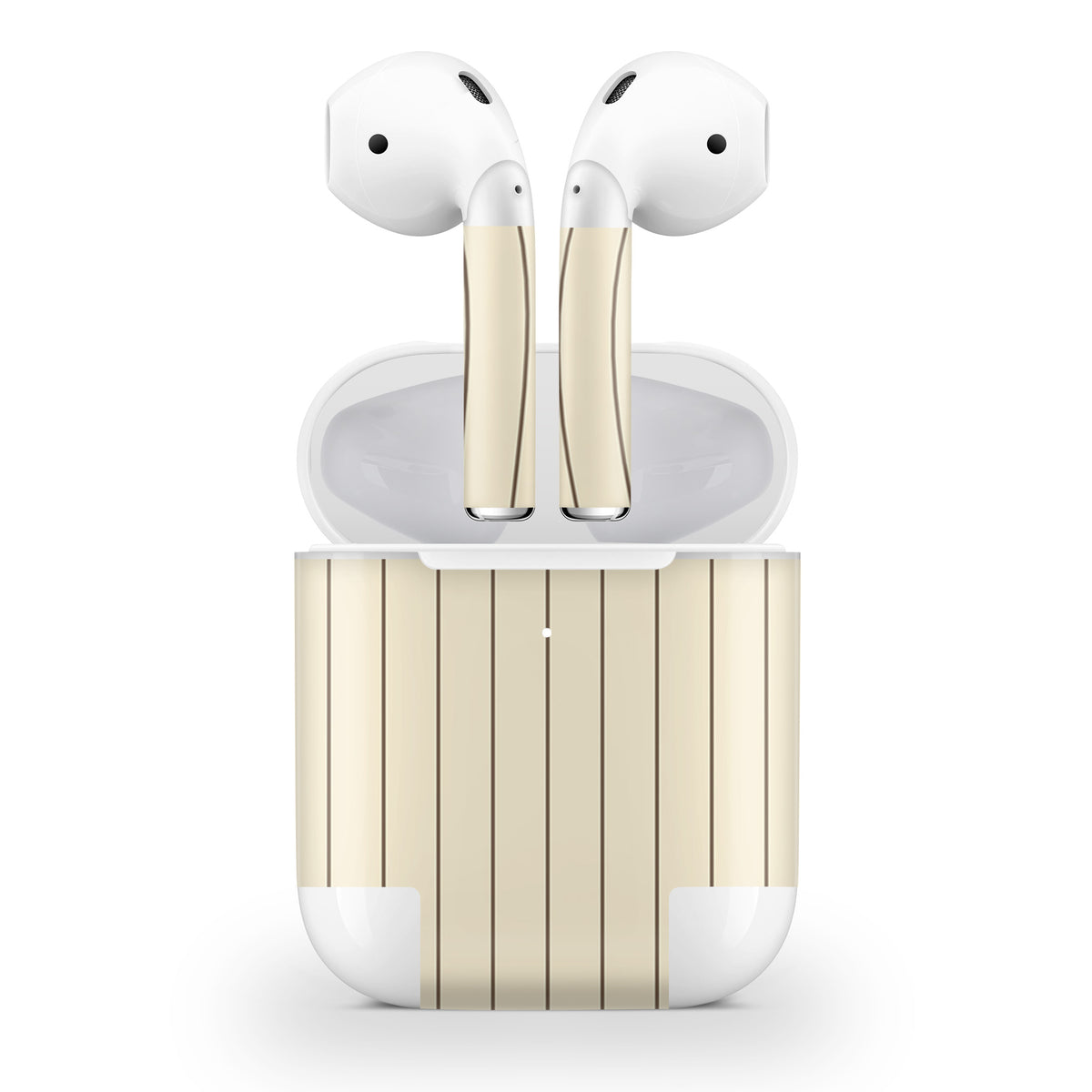 Cream Fine Line AirPods Skin