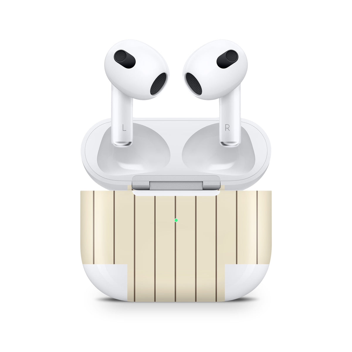 Cream Fine Line AirPods Skin