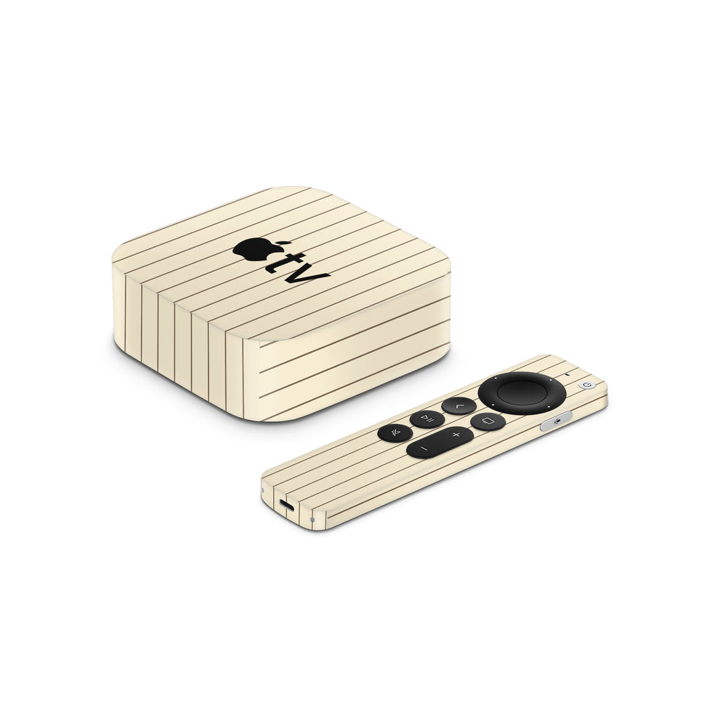 Cream Fine Line Apple TV Skin