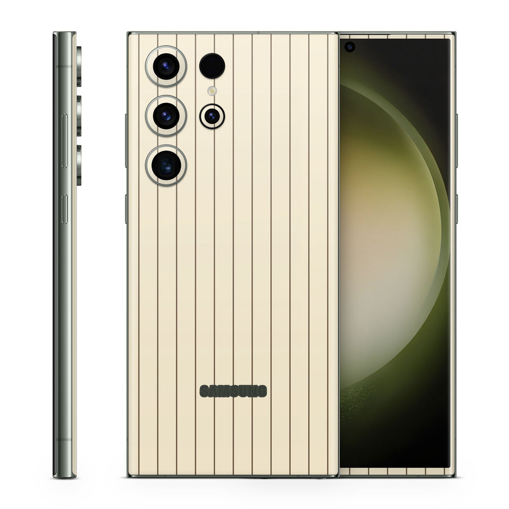 Cream Fine Line Samsung Galaxy Skin + Case