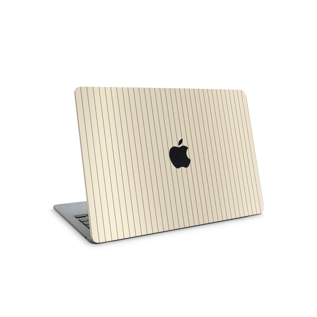 Cream Fine Line MacBook Skin + Case