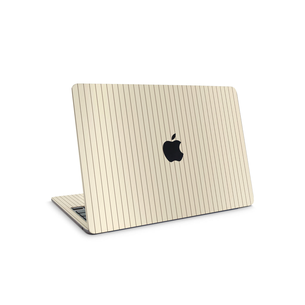 Cream Fine Line MacBook Skin + Case