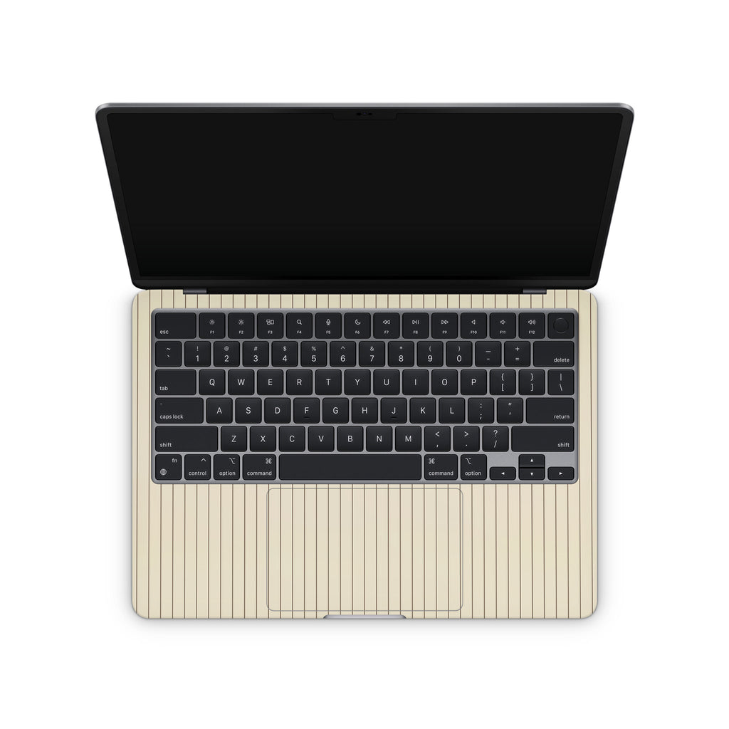 Cream Fine Line MacBook Skin + Case