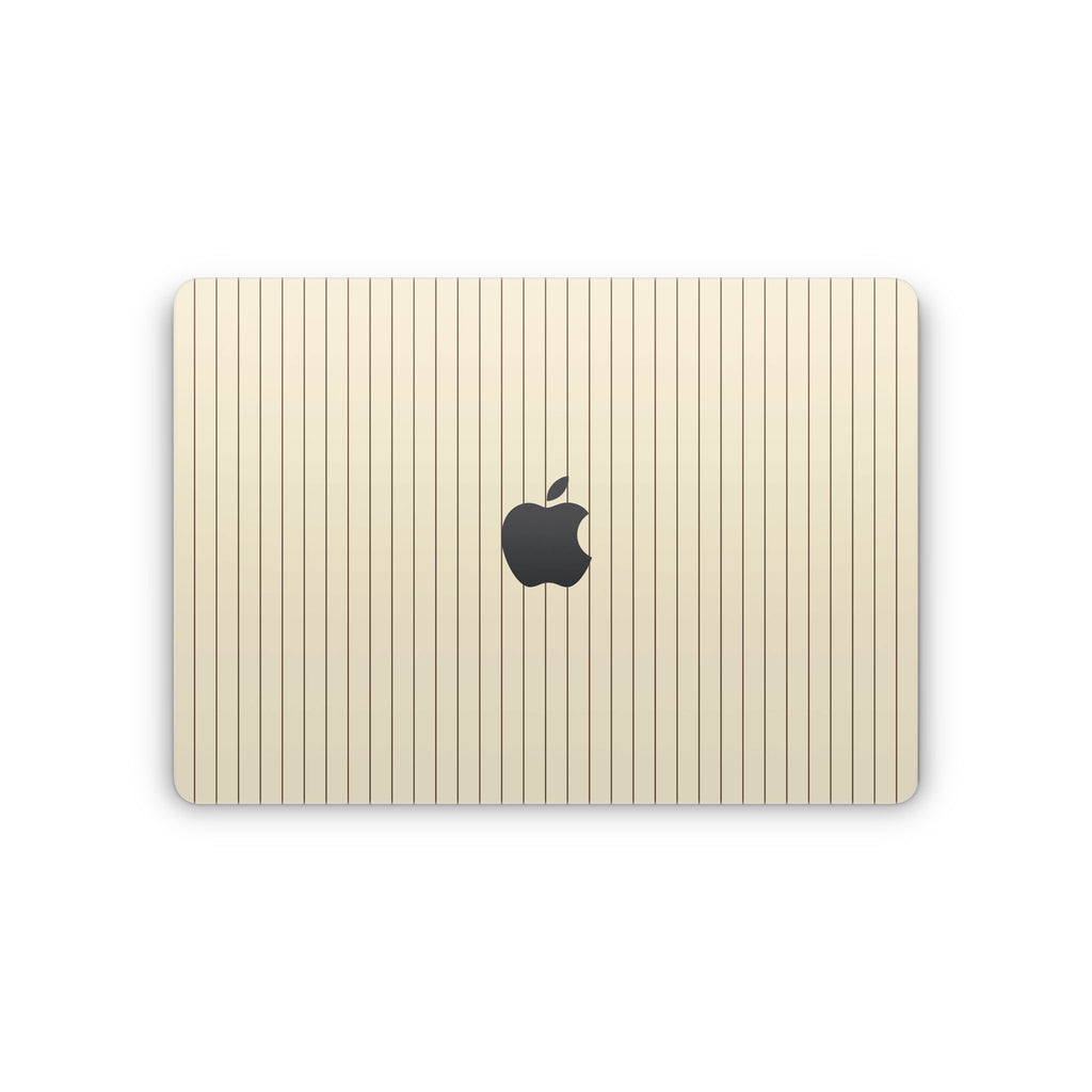 Cream Fine Line MacBook Skin + Case