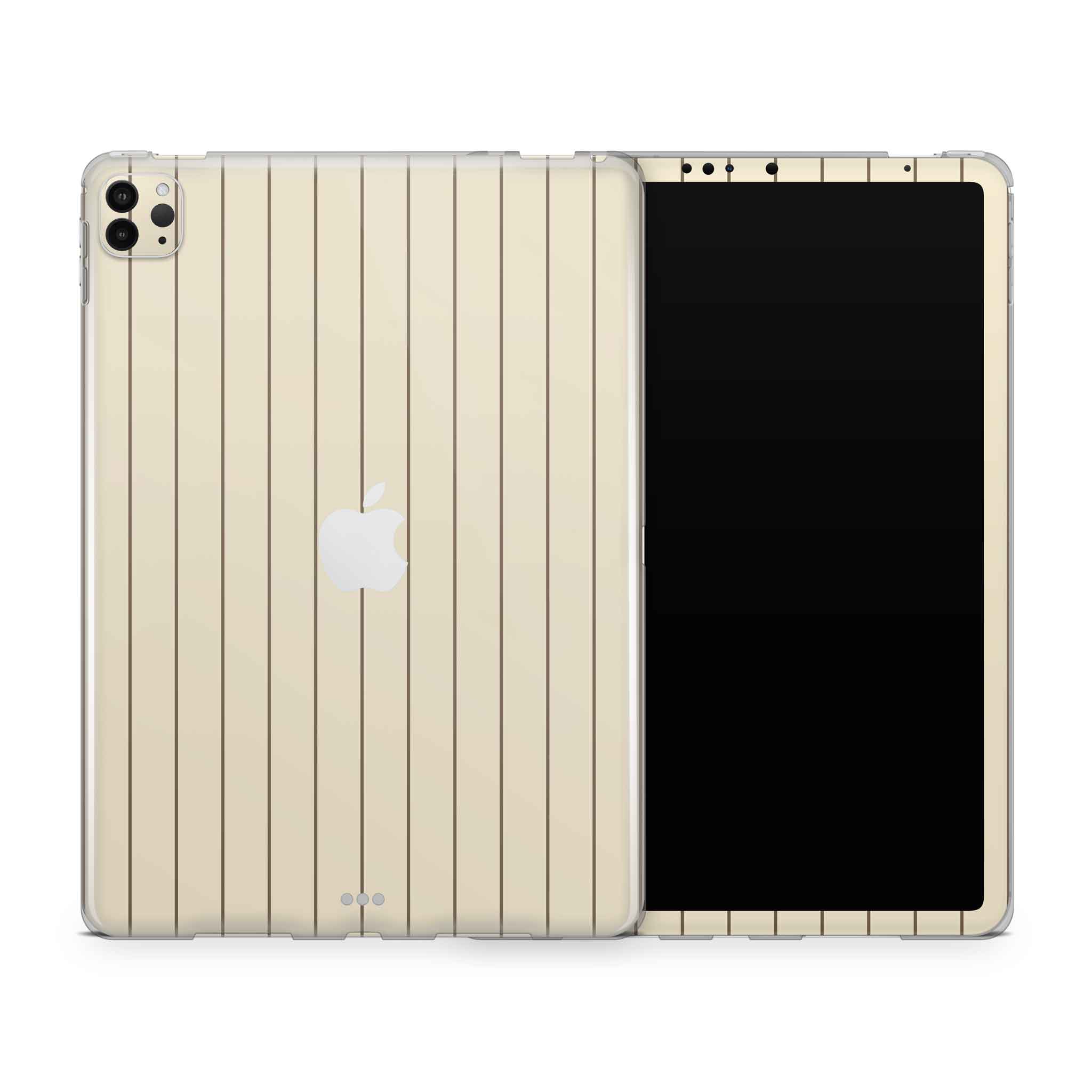 Cream Fine Line iPad Skin + Case