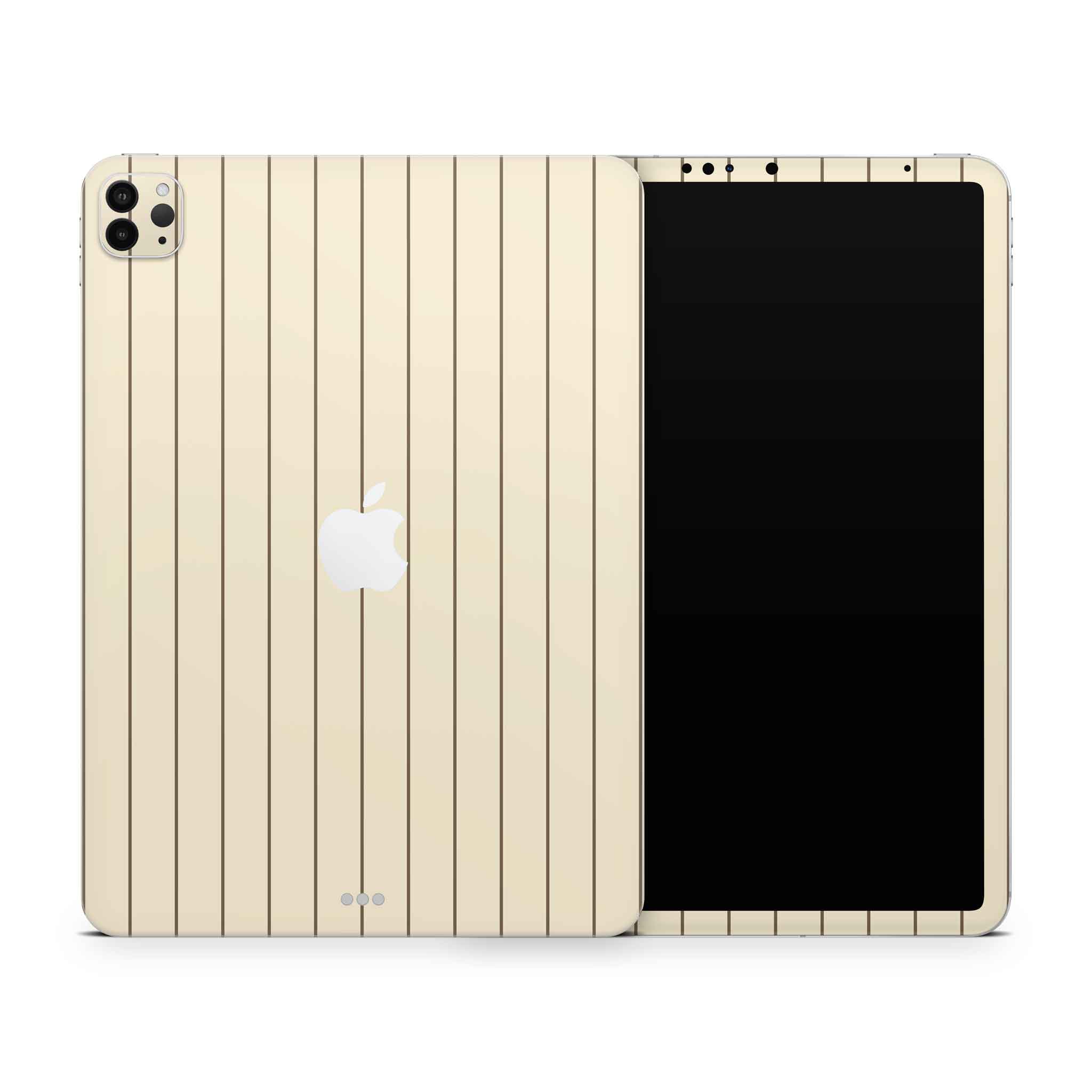 Cream Fine Line iPad Skin + Case