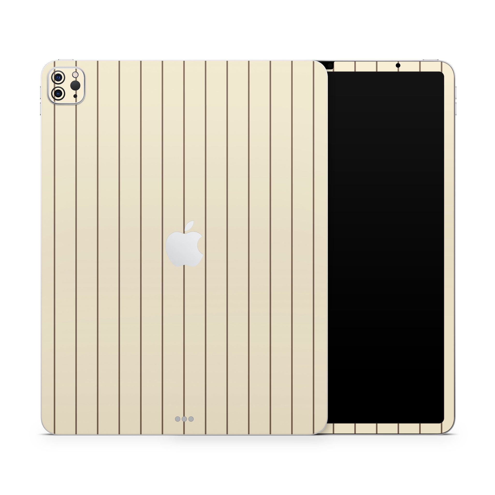 Cream Fine Line iPad Skin + Case