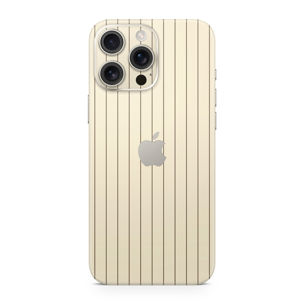 Cream Fine Line iPhone Skin + Case