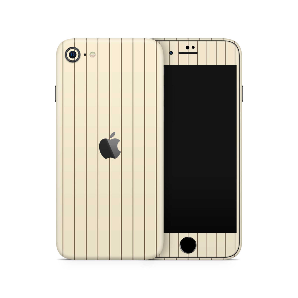 Cream Fine Line iPhone Skin + Case