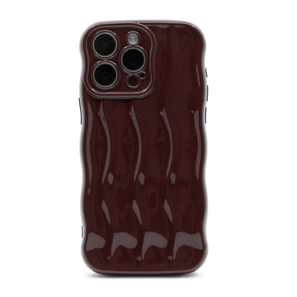 Maroon Wavy iPhone Case