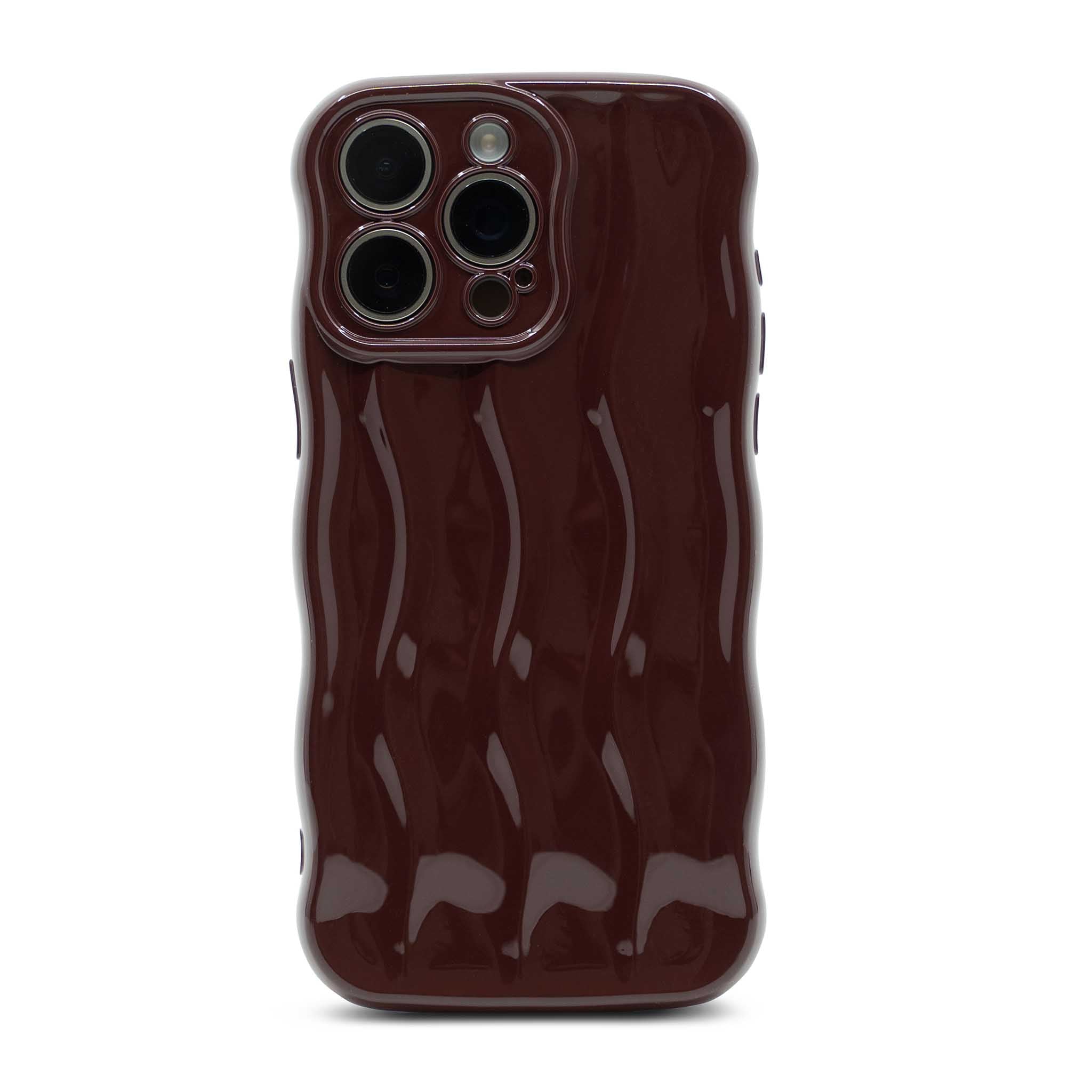 Maroon Wavy iPhone Case