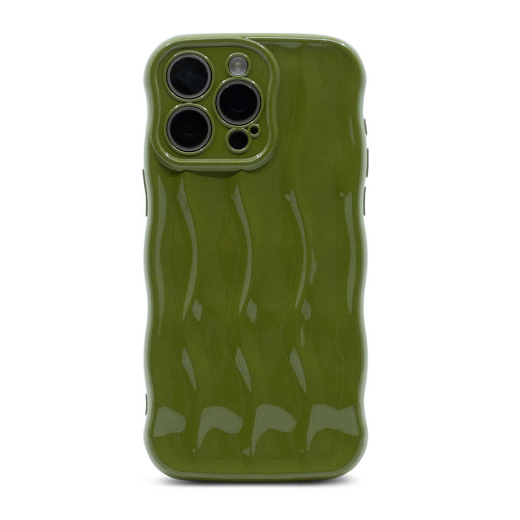 Olive Wavy iPhone Case
