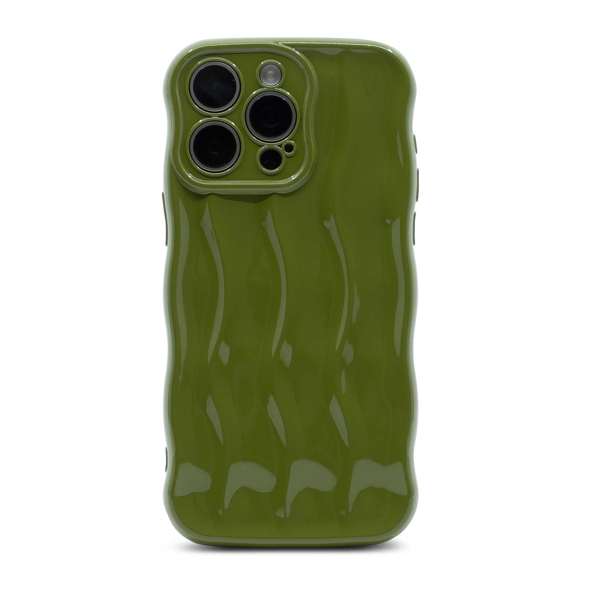 Olive Wavy iPhone Case