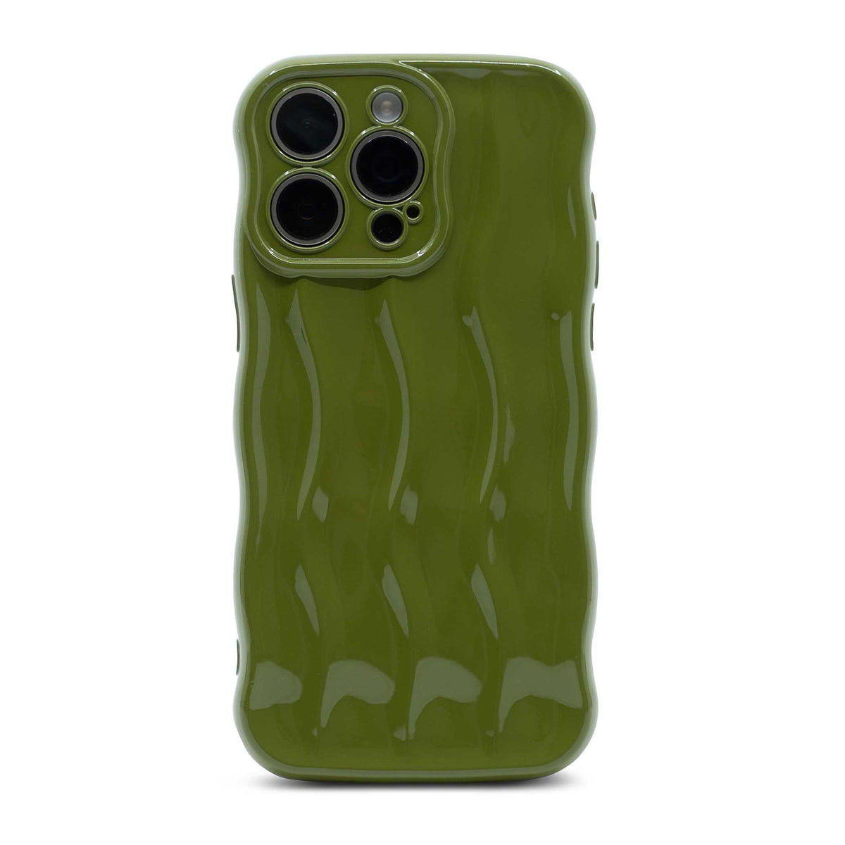 Olive Wavy iPhone Case