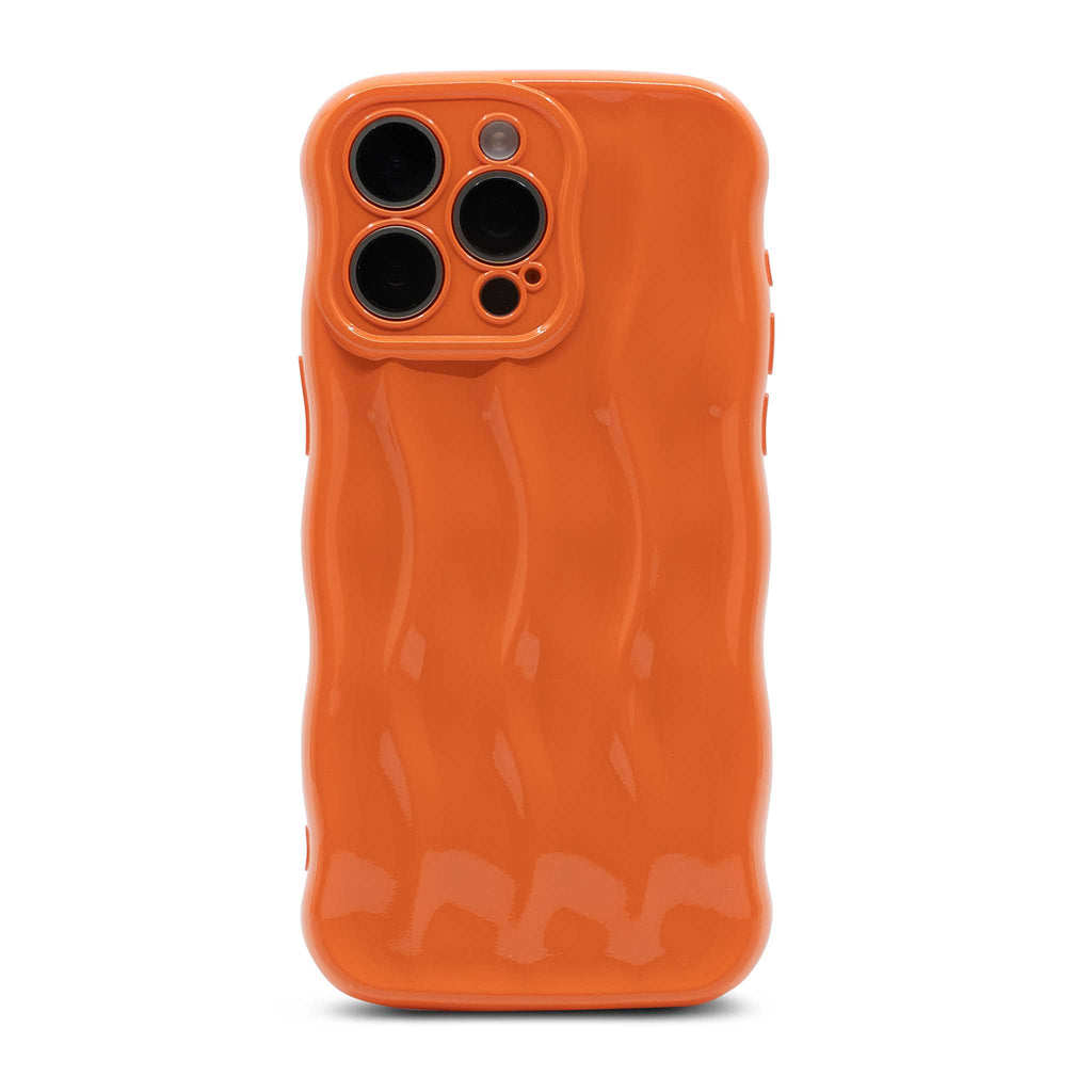 Orange Wavy iPhone Case