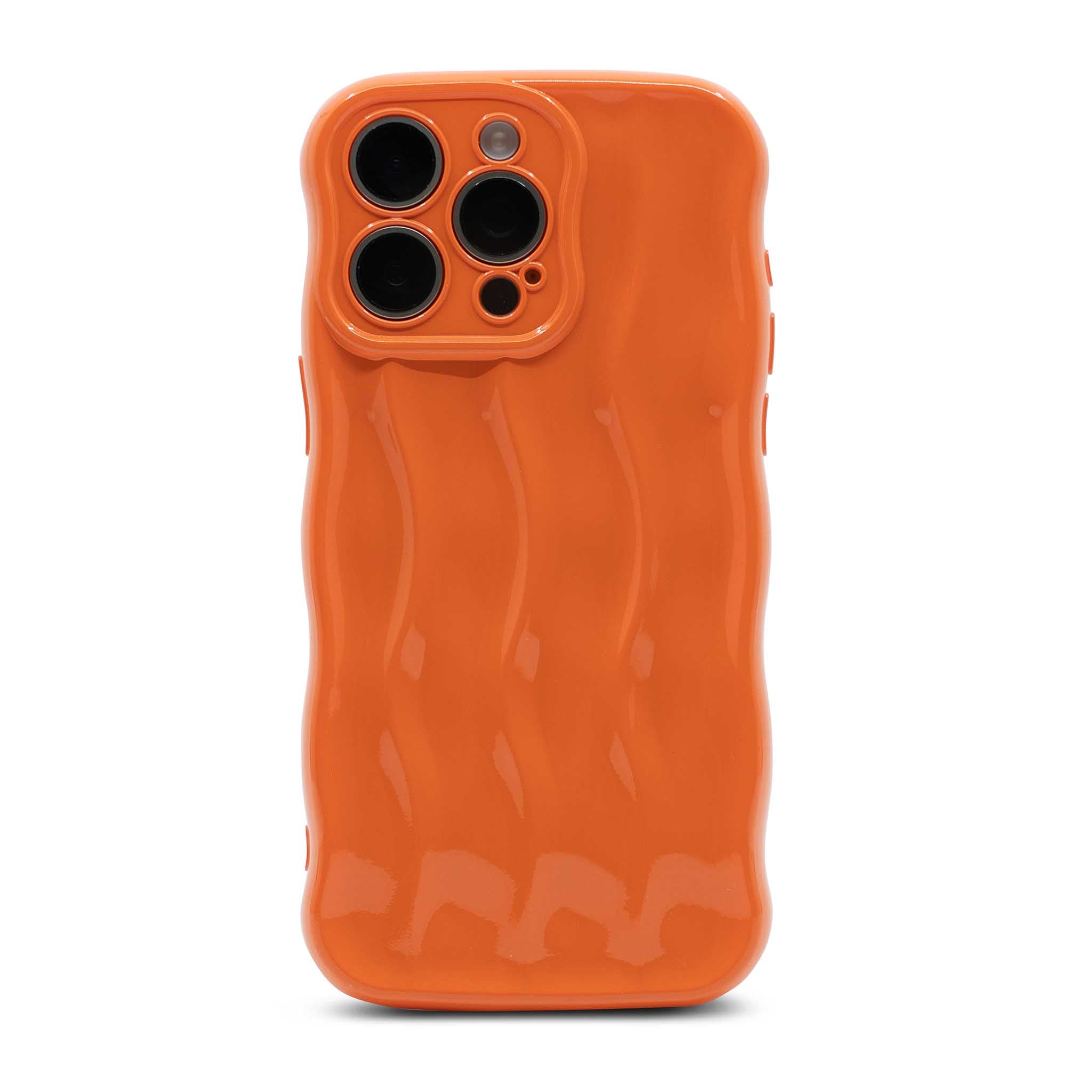 Orange Wavy iPhone Case