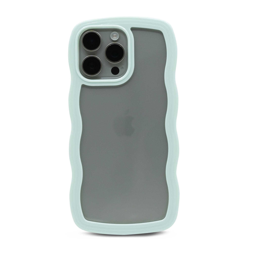 Baby Blue Wavy Frame iPhone Case