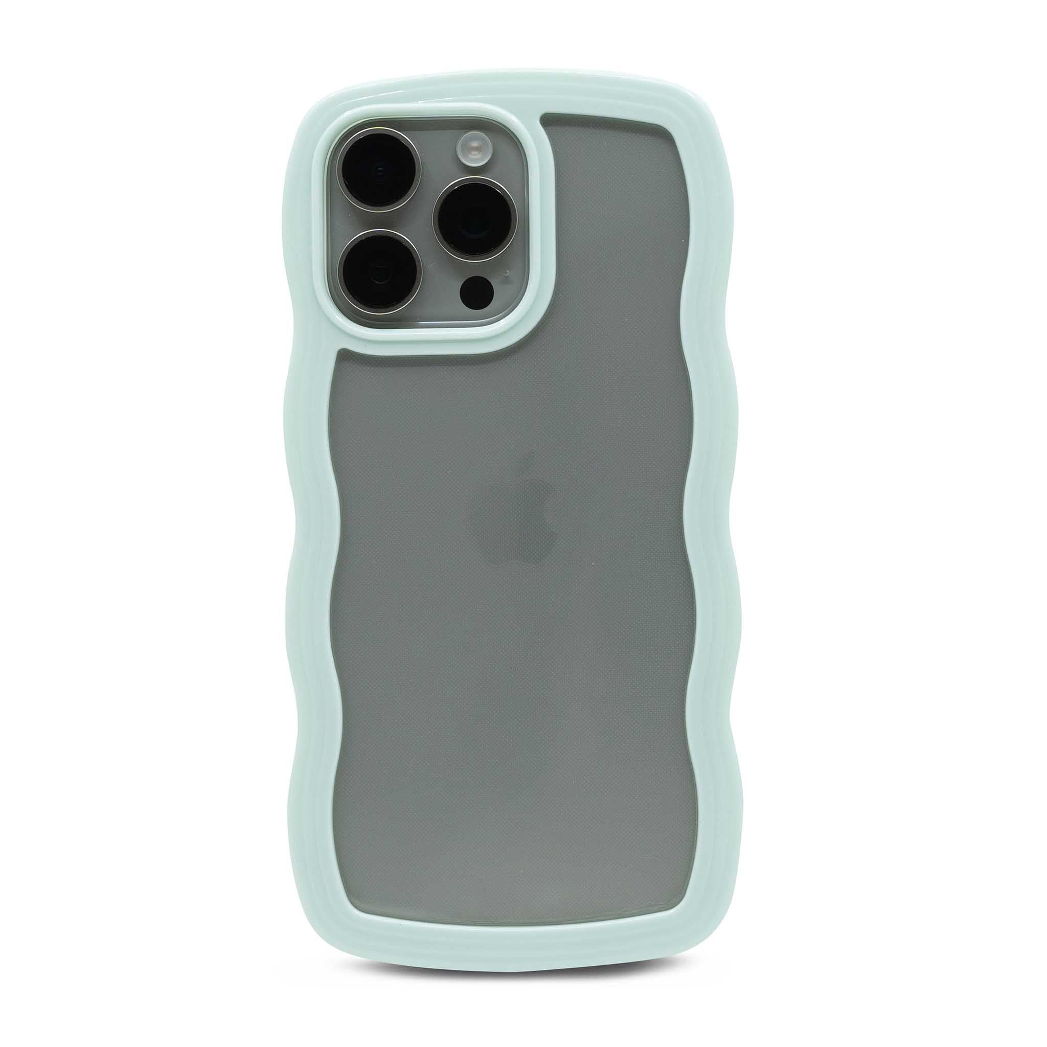 Baby Blue Wavy Frame iPhone Case