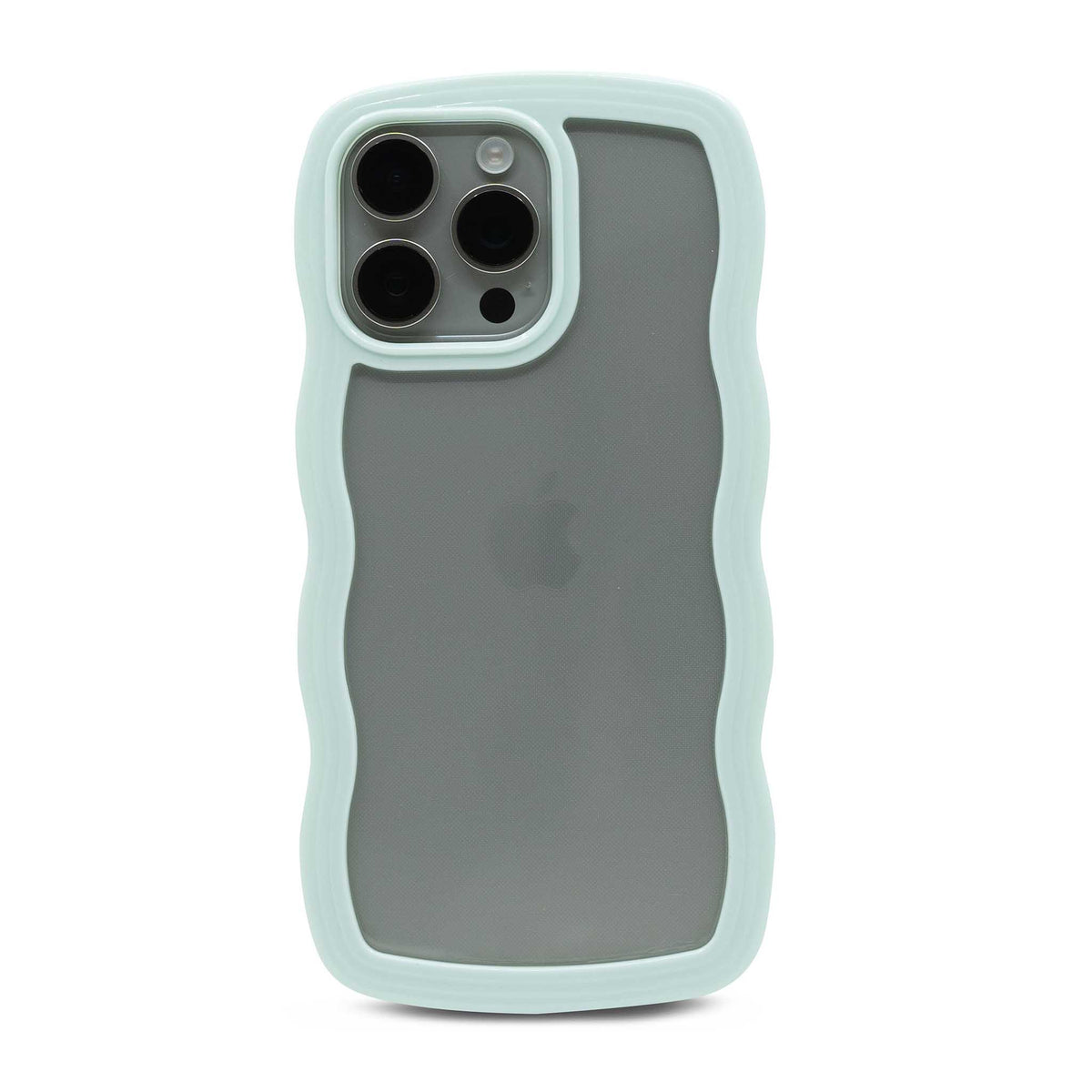 Baby Blue Wavy Frame iPhone Case