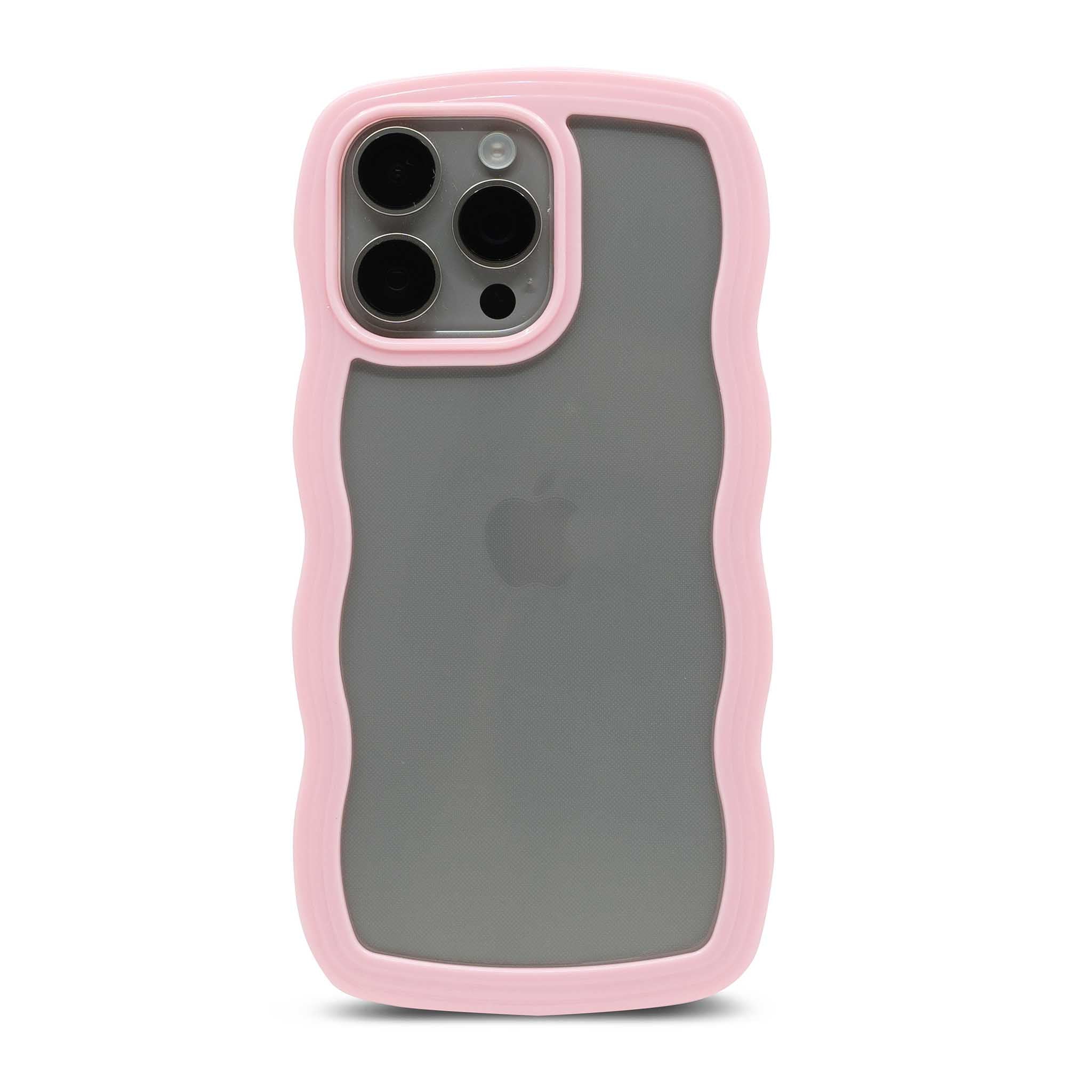 Baby Pink Wavy Frame iPhone Case