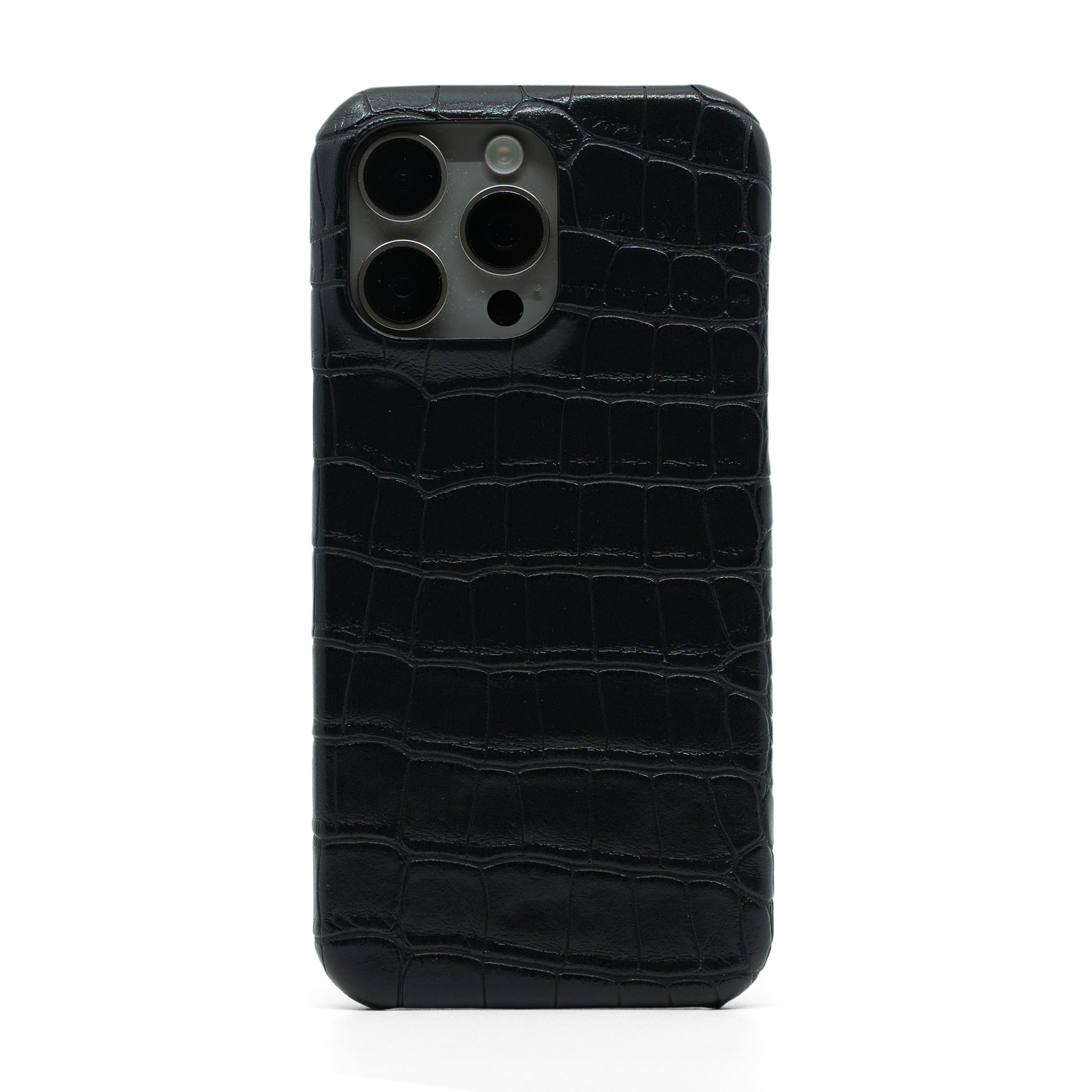 Black Crocodile iPhone Case
