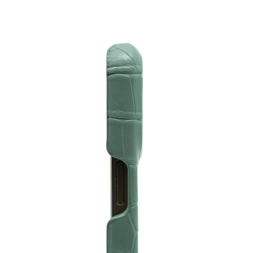Mint Green Crocodile iPhone Case