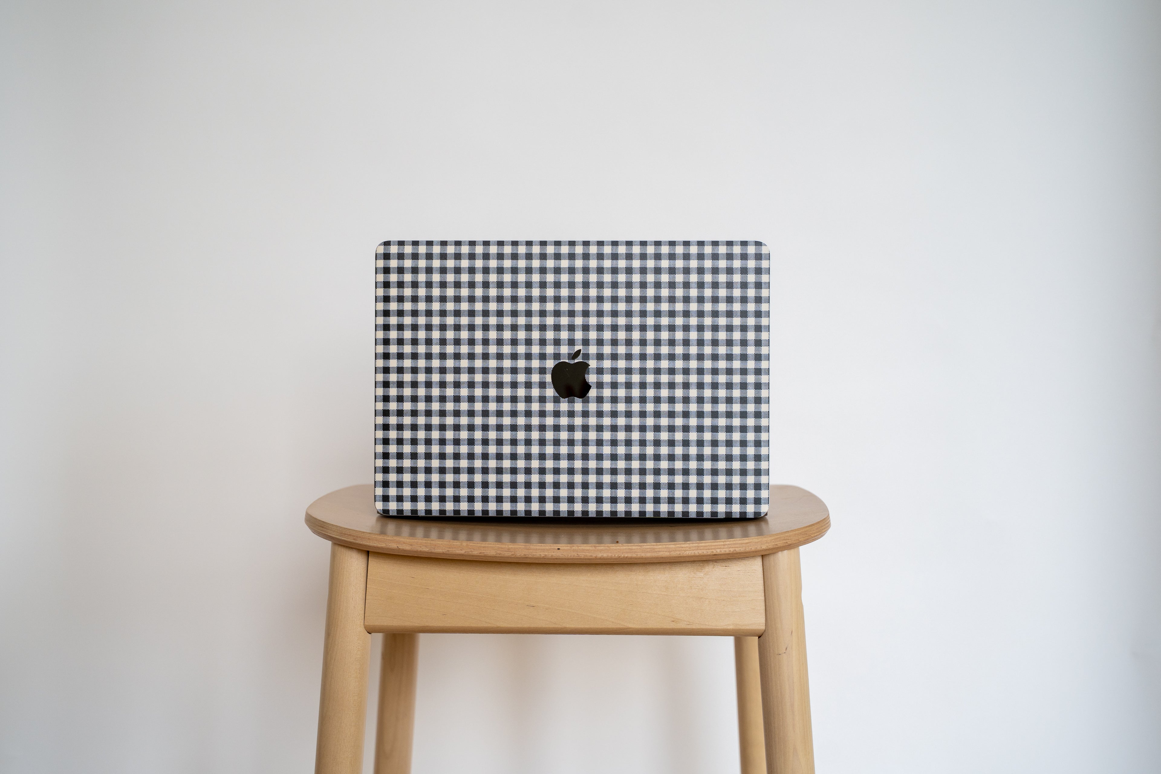 Black Gingham MacBook Skin + Case