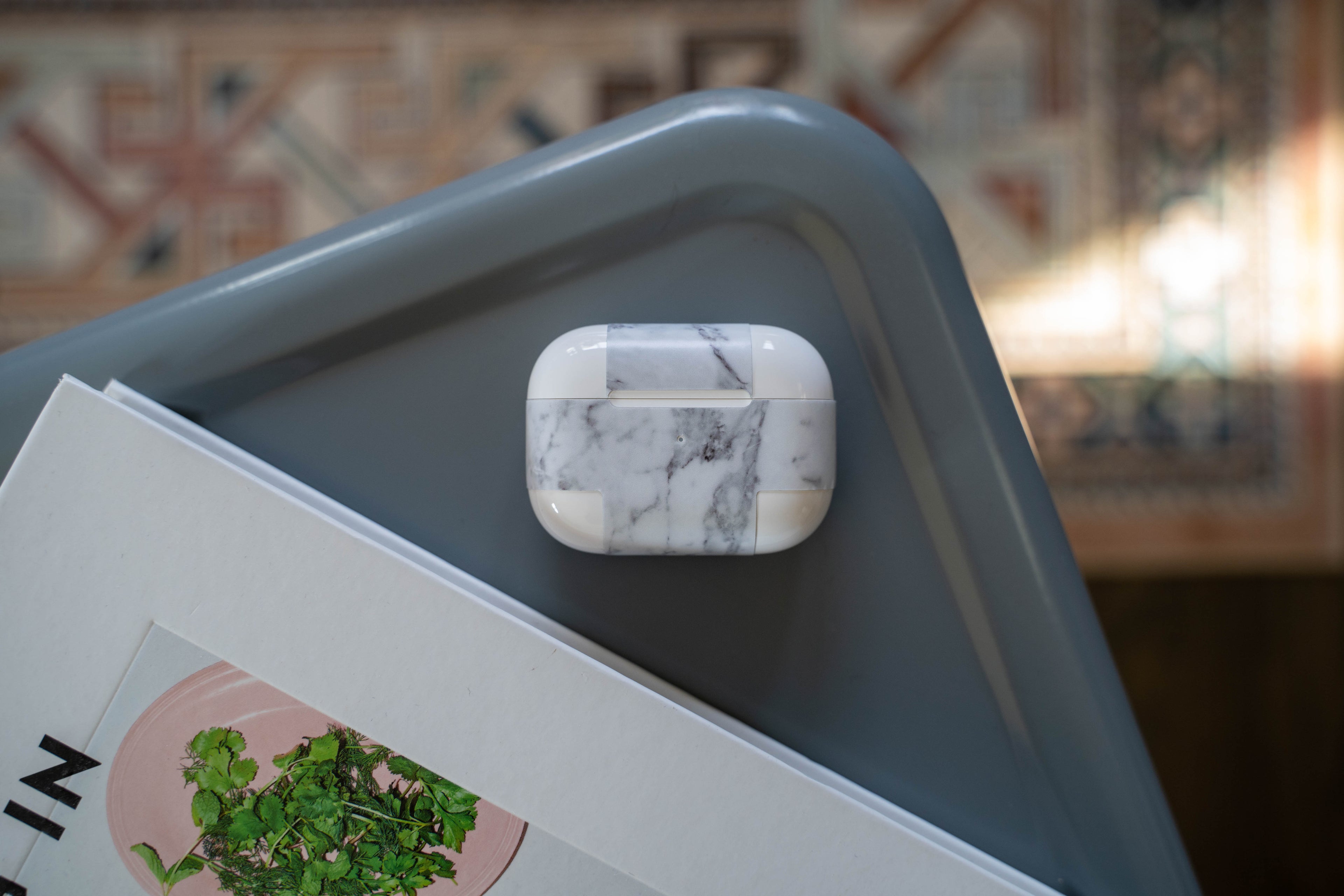 White Marble AirPods Skin