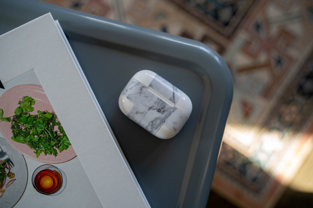 White Marble AirPods Skin