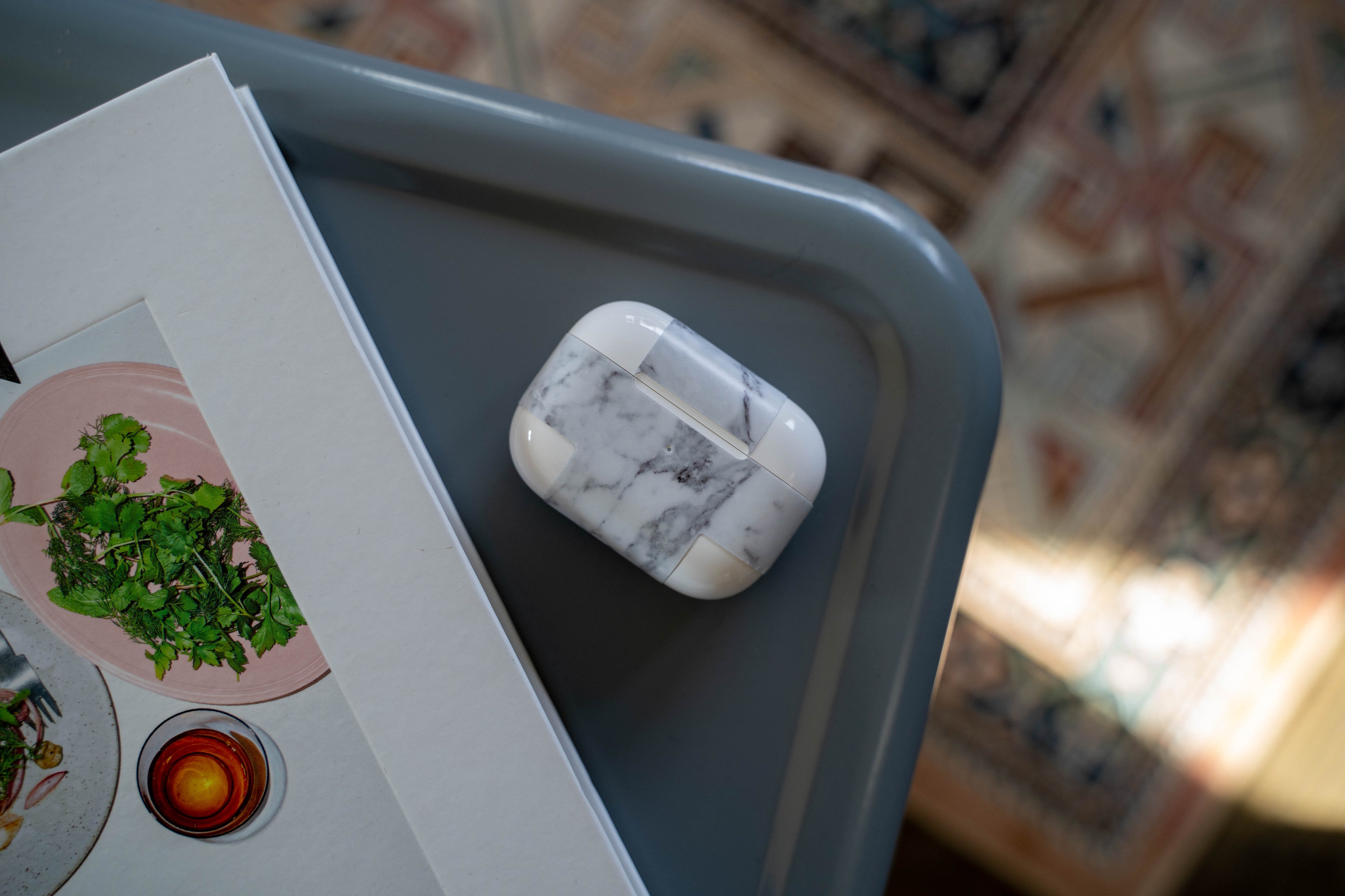 White Marble AirPods Skin