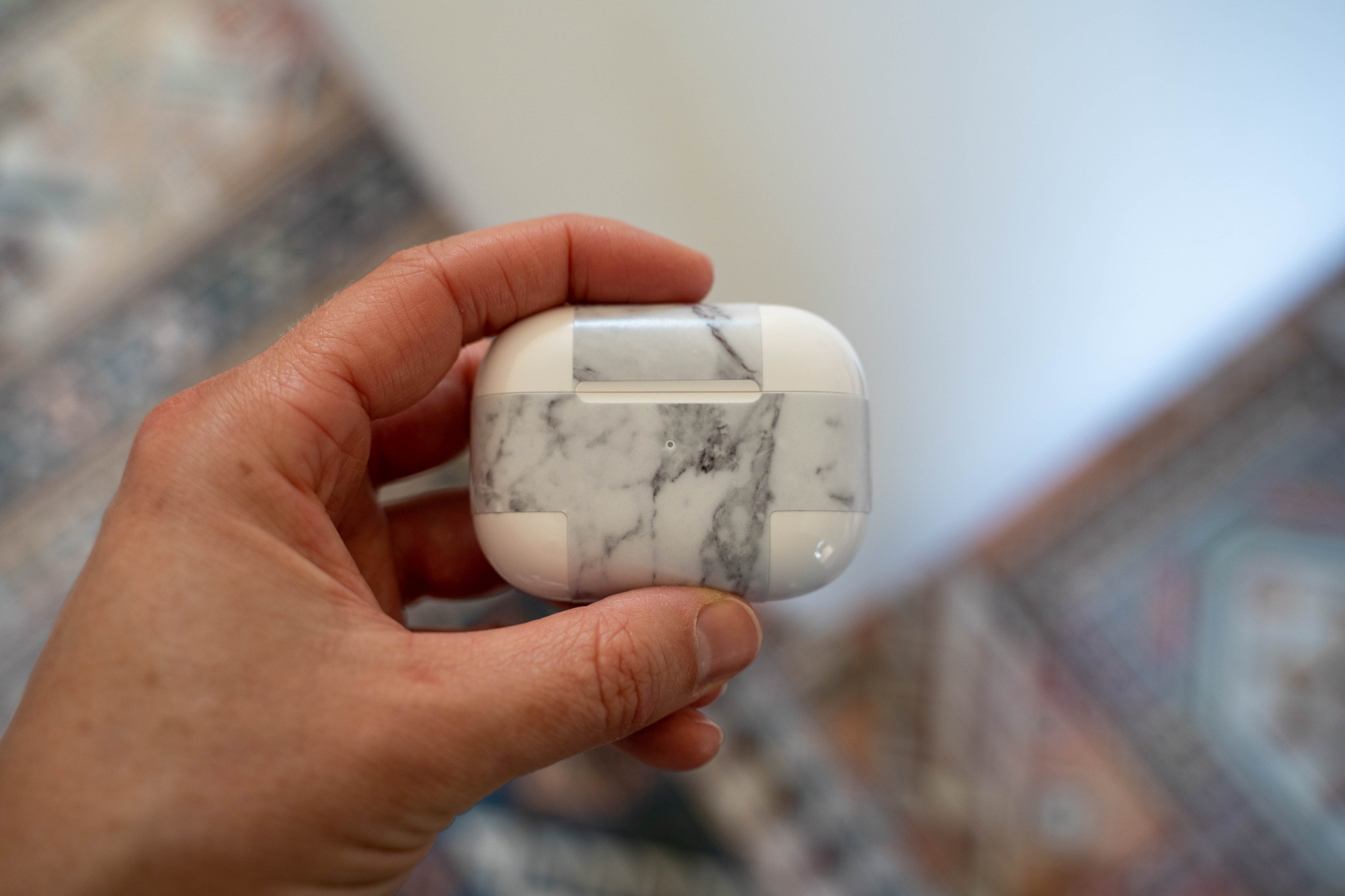White Marble AirPods Skin