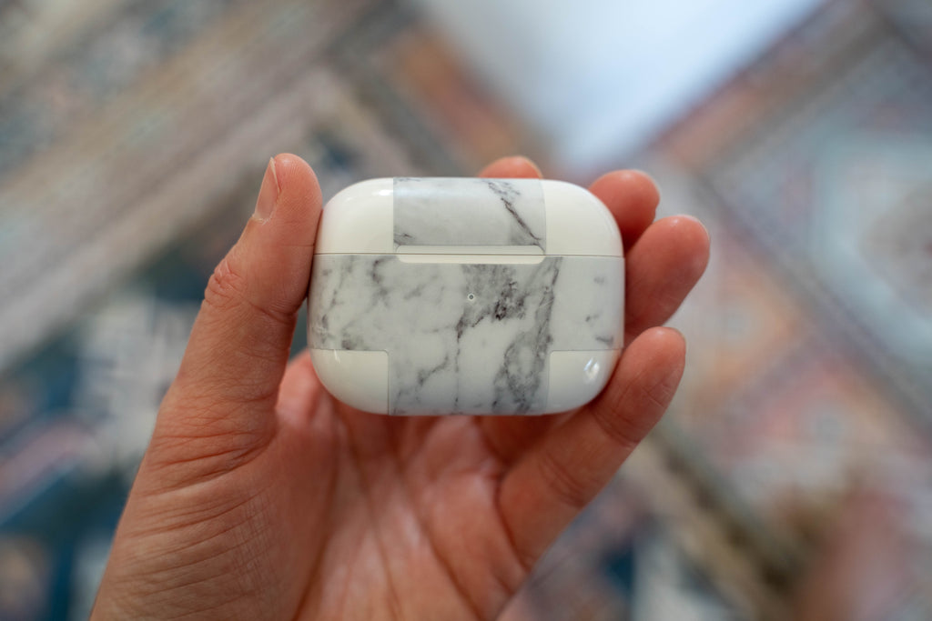 White Marble AirPods Skin