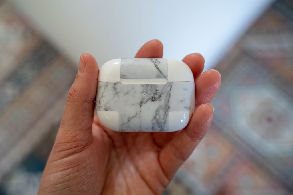 White Marble AirPods Skin