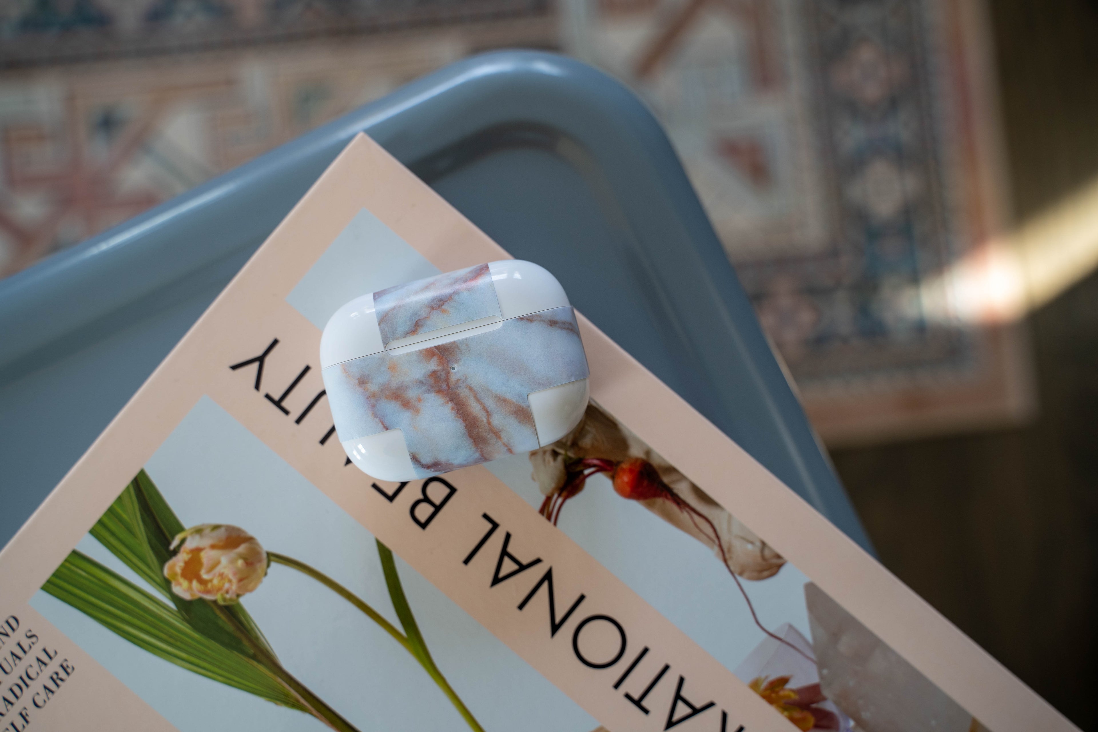 Vanilla Marble AirPods Skin