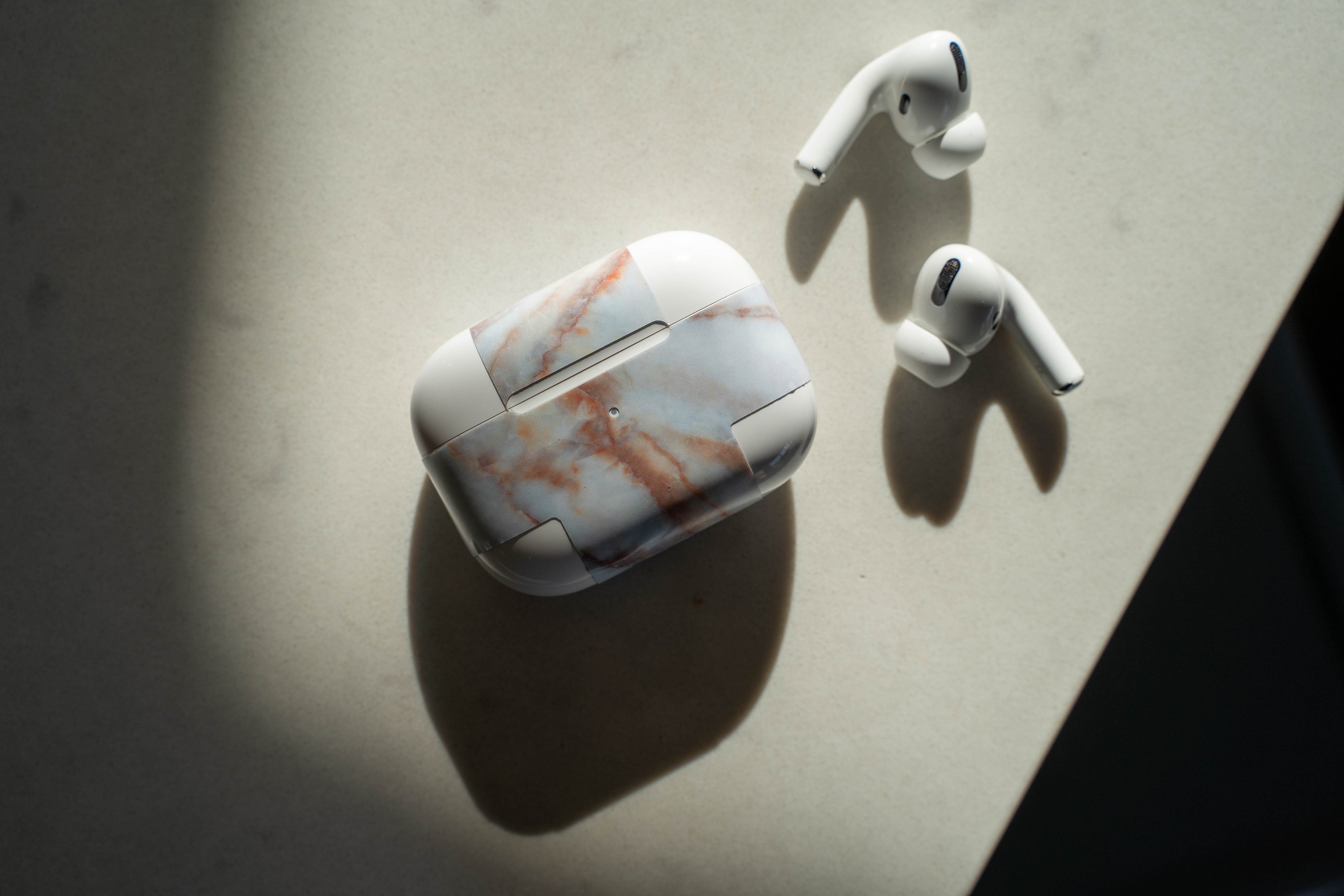 Vanilla Marble AirPods Skin
