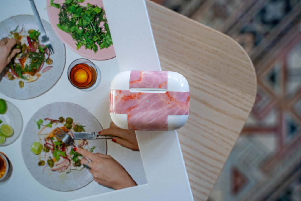 Blush Marble AirPods Skin