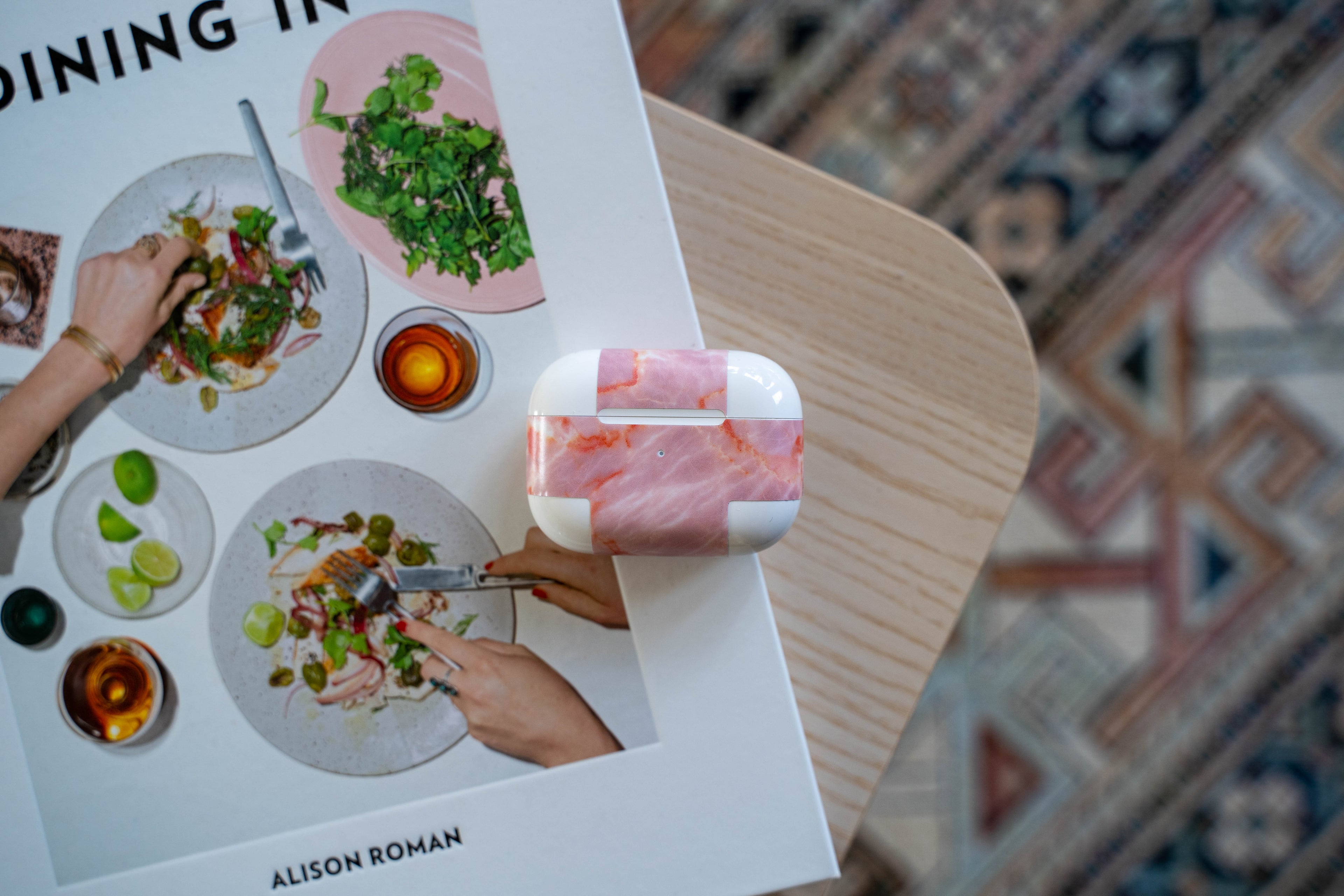 Blush Marble AirPods Skin