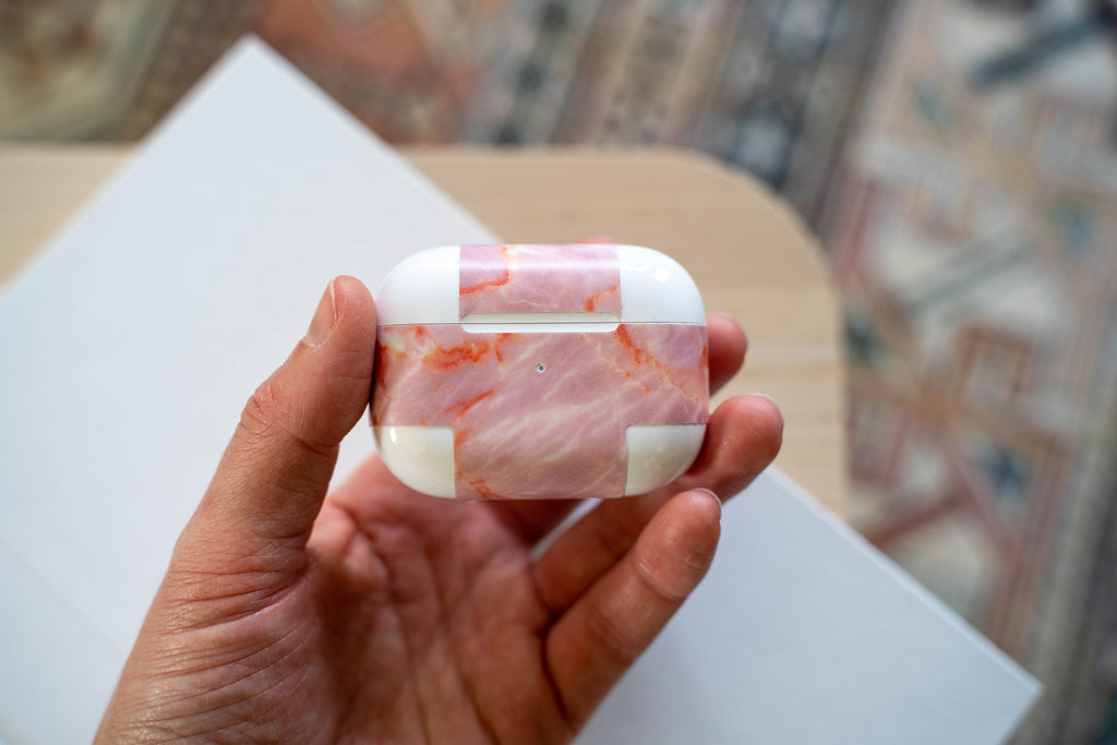 Blush Marble AirPods Skin