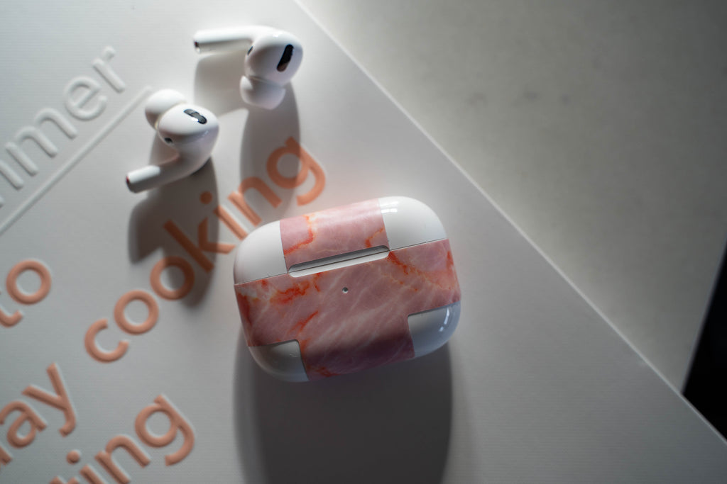 Blush Marble AirPods Skin