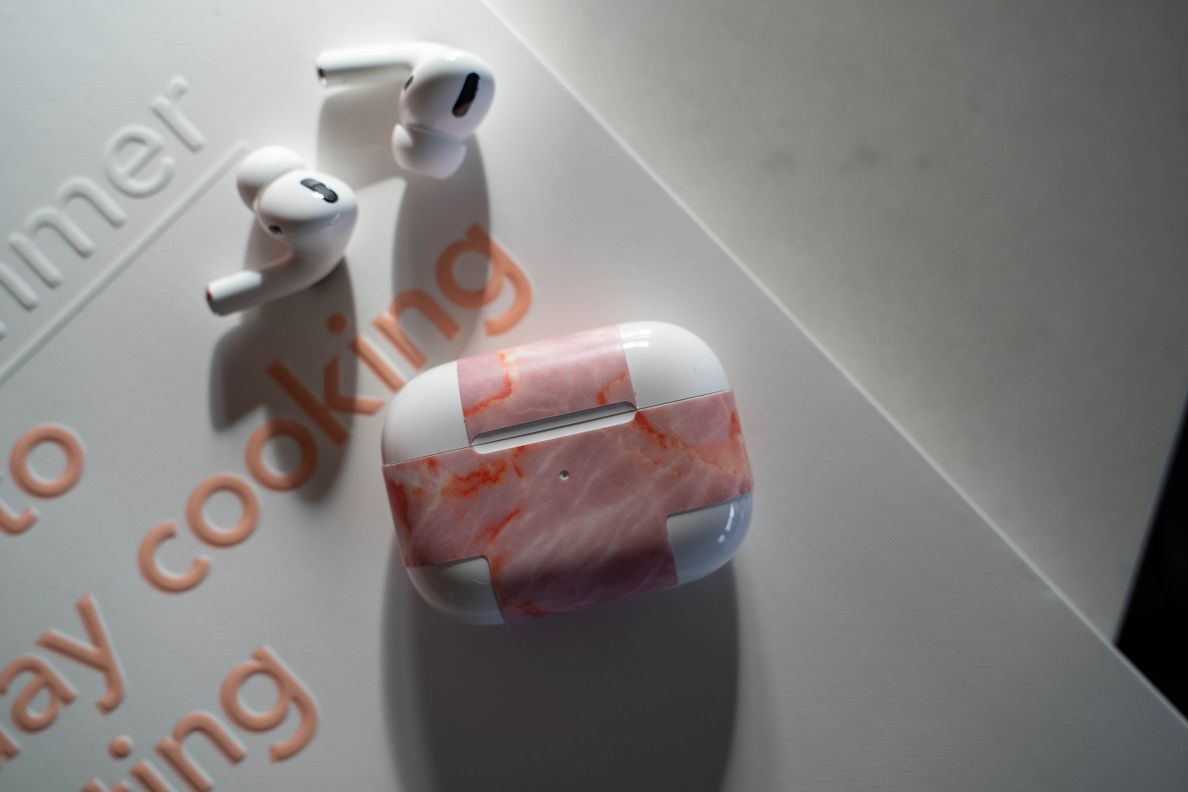 Blush Marble AirPods Skin