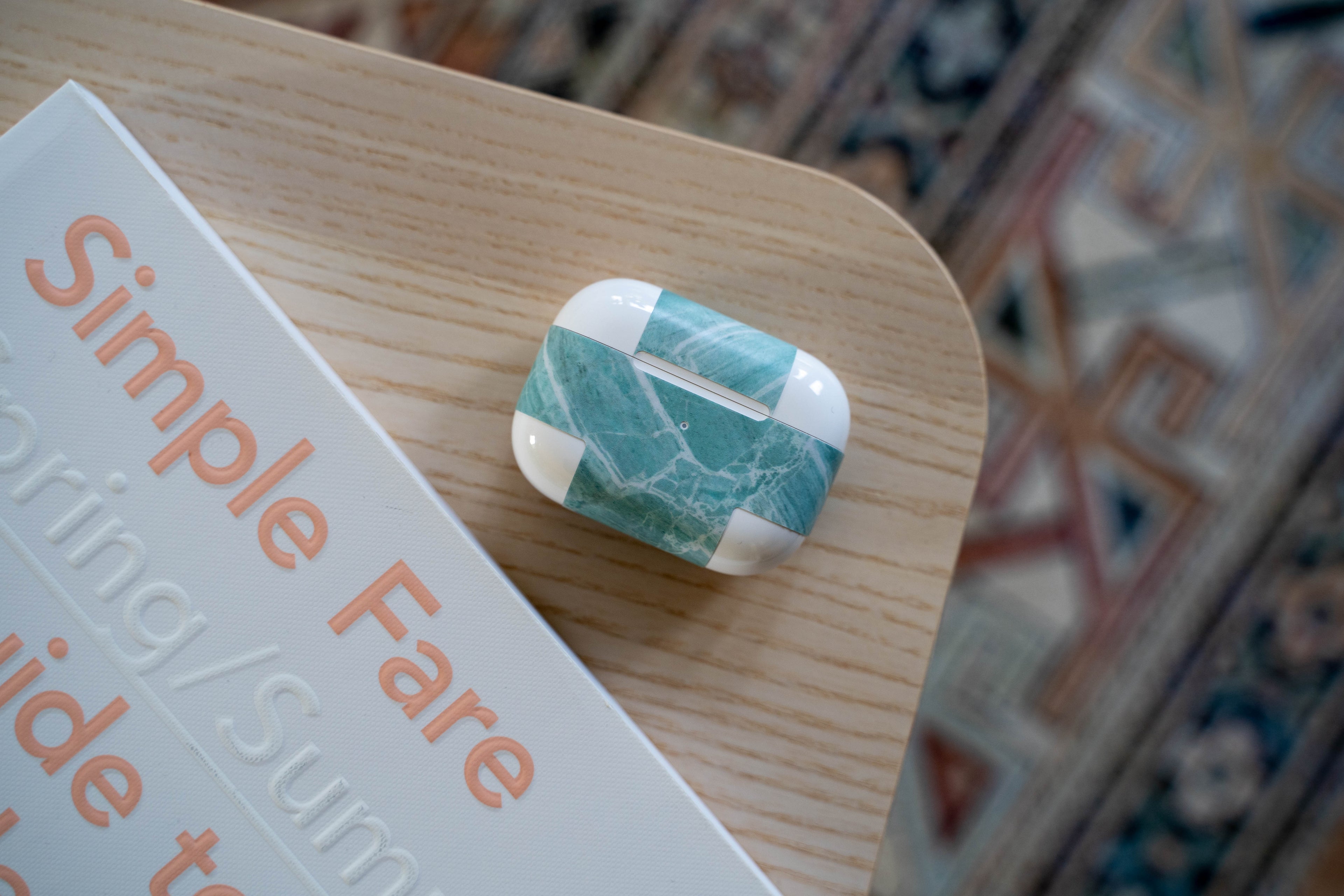 Mint Marble AirPods Skin
