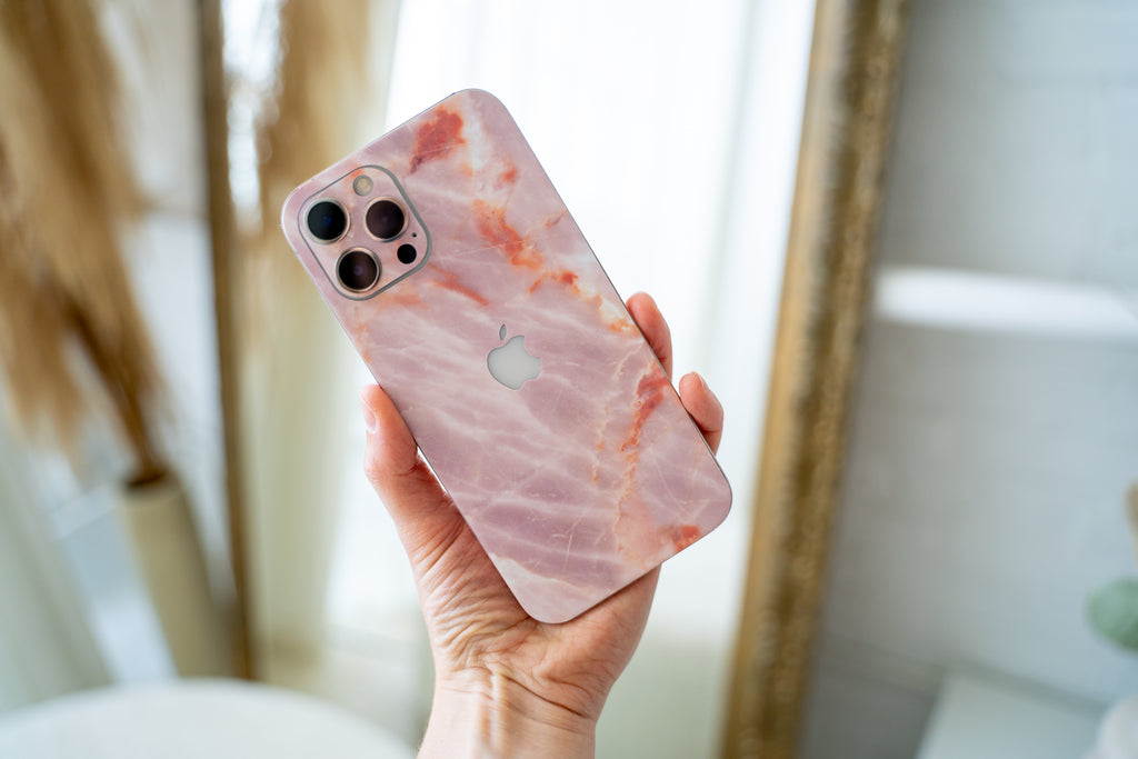 Blush Marble iPhone Skin + Case
