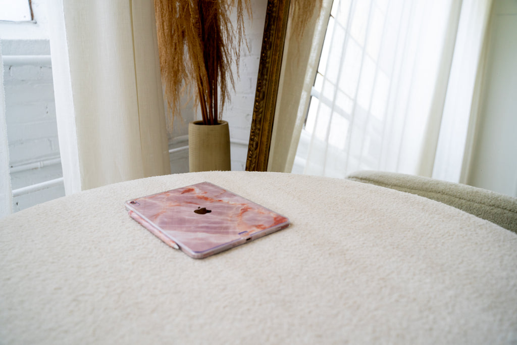 Blush Marble iPad Skin + Case
